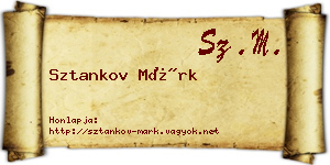 Sztankov Márk névjegykártya